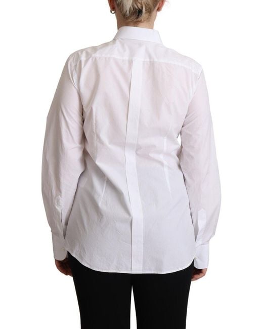 Dolce & Gabbana White Elegant Poplin Dress Shirt