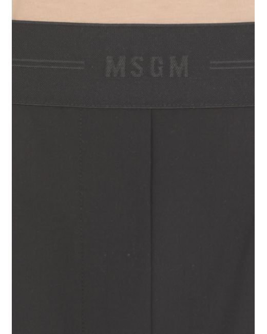 MSGM Gray Trousers Black