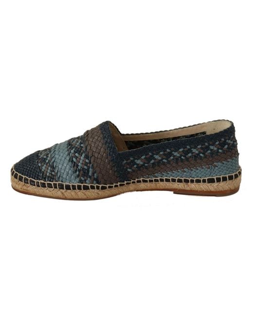Dolce & Gabbana Multicolor Elegant Woven Leather Espadrilles for men