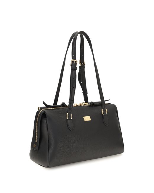 Dolce & Gabbana Black Odissea Shoulder Bag Calf Leather Bos Taurus