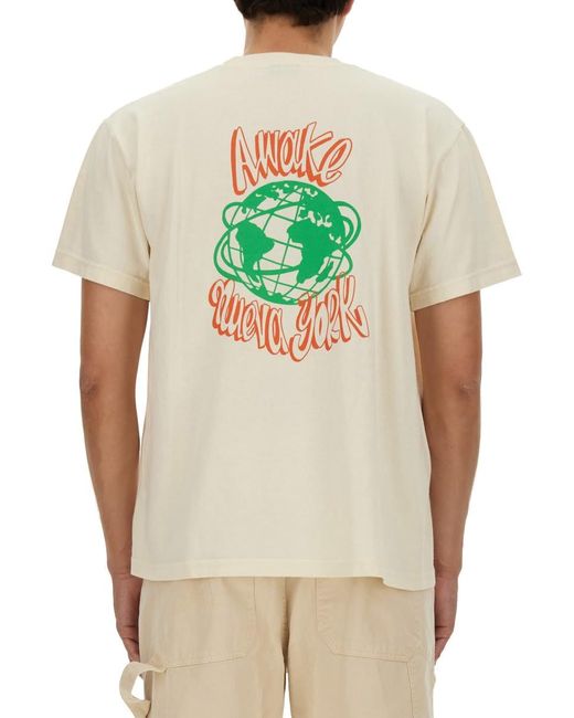 AWAKE NY Natural Crawford T-Shirt for men