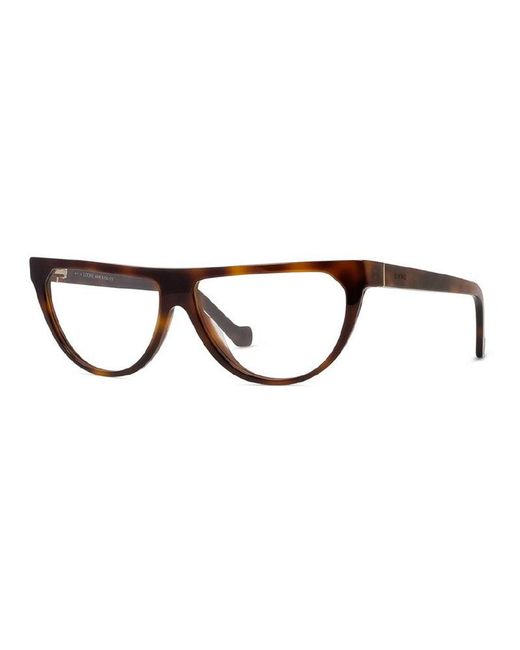 Loewe Brown Eyeglasses Aviator Full Rim, Dark Frame And Clear Demo Lenses Lens Lw50023I052