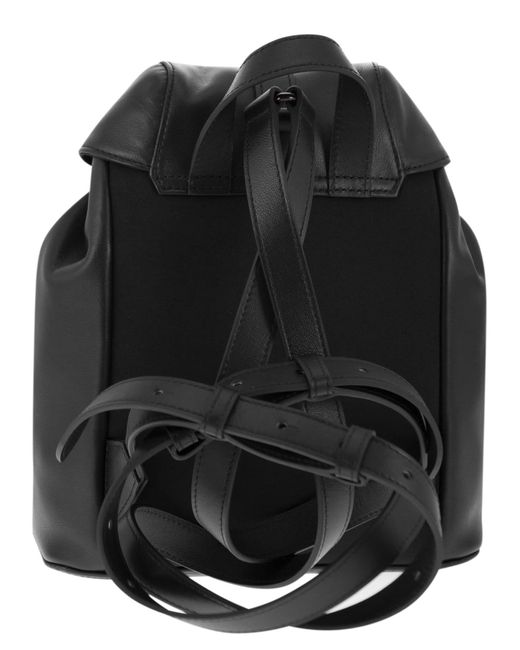 Furla Black Flow Leather Backpack