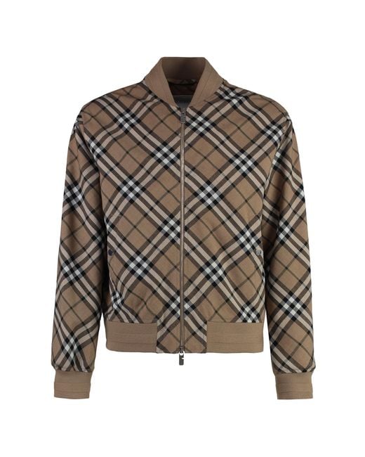 Burberry Natural Wool Bomber-Style Jacket Bomber for men