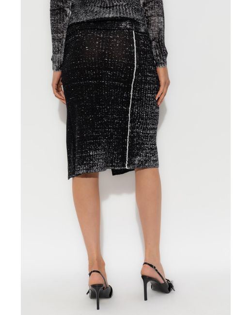 DIESEL Black Skirt M-Eganoid
