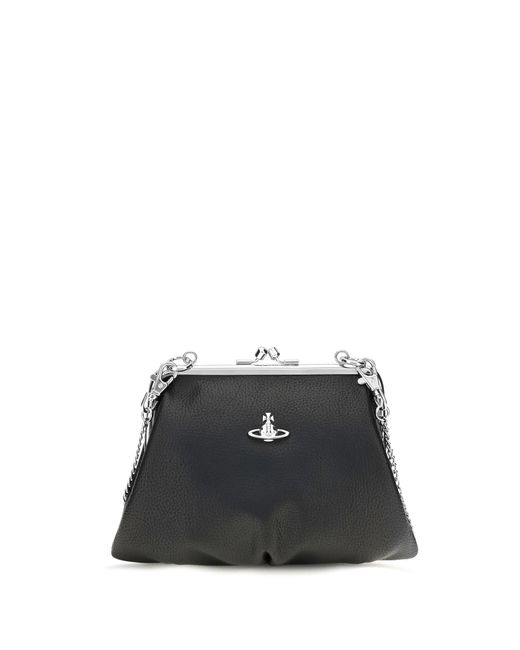Vivienne Westwood Black Granny Frame Handbag Polyurethane Wallets & Purses