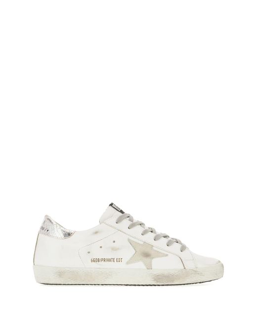 Golden Goose Deluxe Brand White Leather Super-Star Sneakers