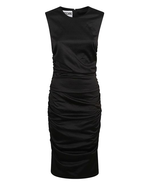 Moschino Black Dress With Monogram
