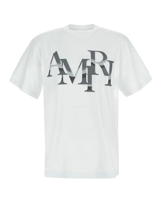 Amiri White Logo T-Shirt for men