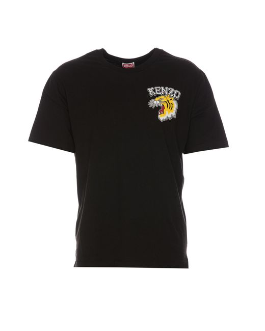 KENZO Black Tiger Varsity T-shirt for men