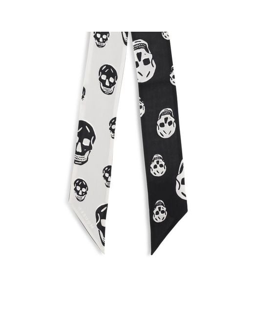McQueen Black Silk Scarf