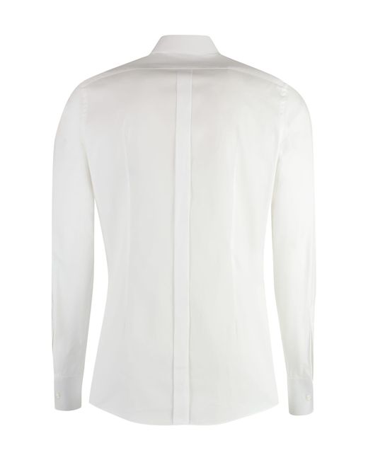 Dolce & Gabbana Poplin Tuxedo Shirt in White for Men | Lyst