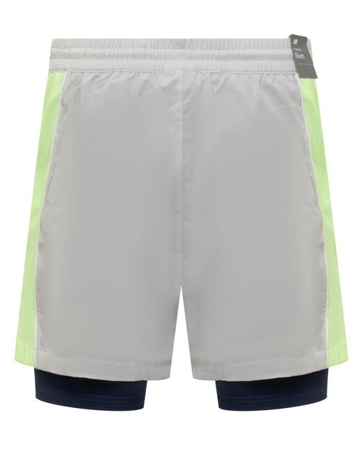 New Balance Gray Hoops On Court Shorts for men