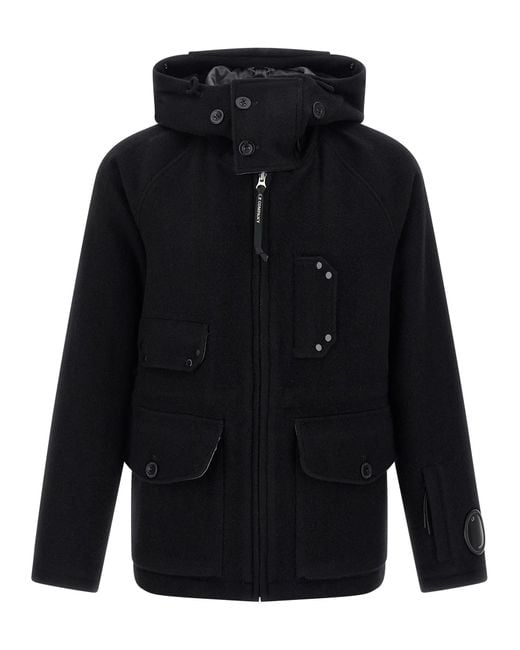 C P Company Blue Wool Jacket for men
