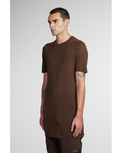 Rick Owens Level T T-shirt In Brown Viscose for Men | Lyst