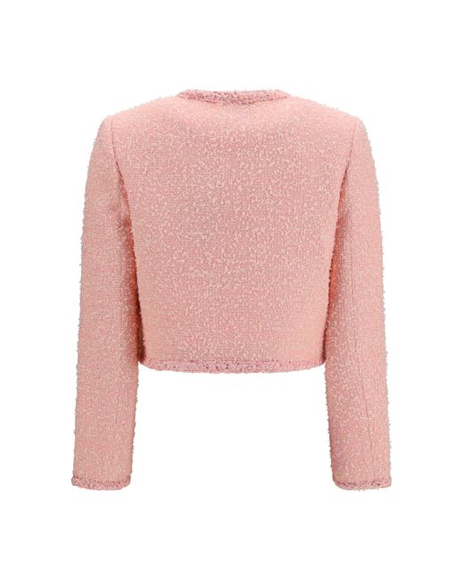 Self-Portrait Pink Bouclé Jacket