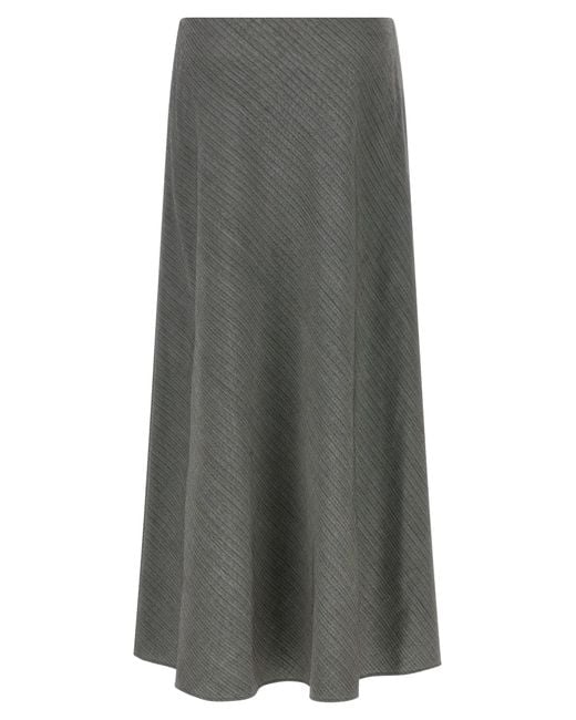 Alberta Ferretti Gray Viscose Mini Skirt