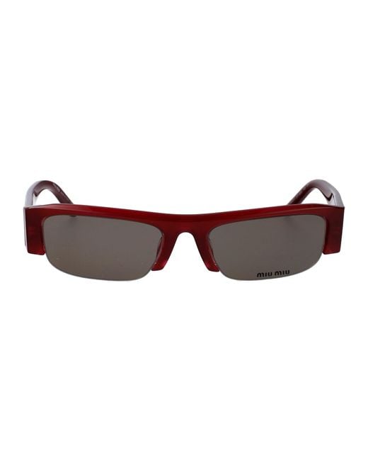 Miu Miu Brown Sunglasses Acetate
