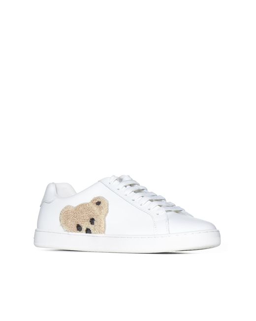 Palm Angels White Teddy Bear Low-top Sneakers