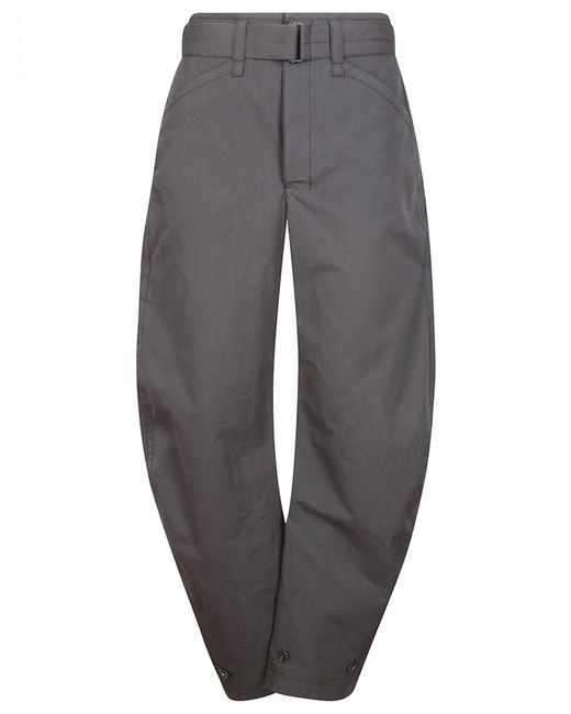 Lemaire Gray Belted Tapered Pants