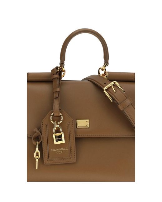 Dolce & Gabbana Brown Calf Leather Bos Taurus Shoulder Bag