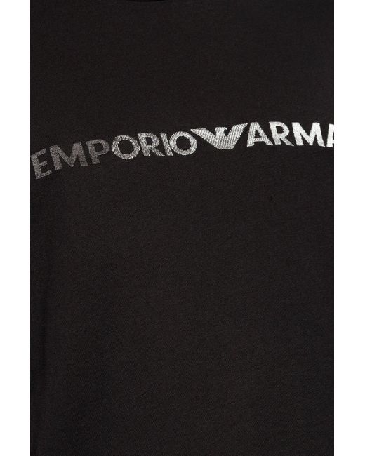 Emporio Armani Black Cotton T-Shirt for men