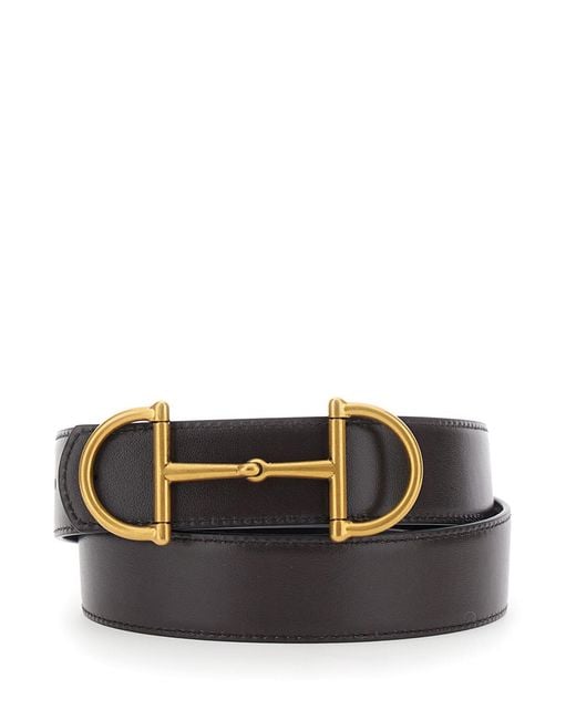 Gucci Black Belt Reversible Leather for men