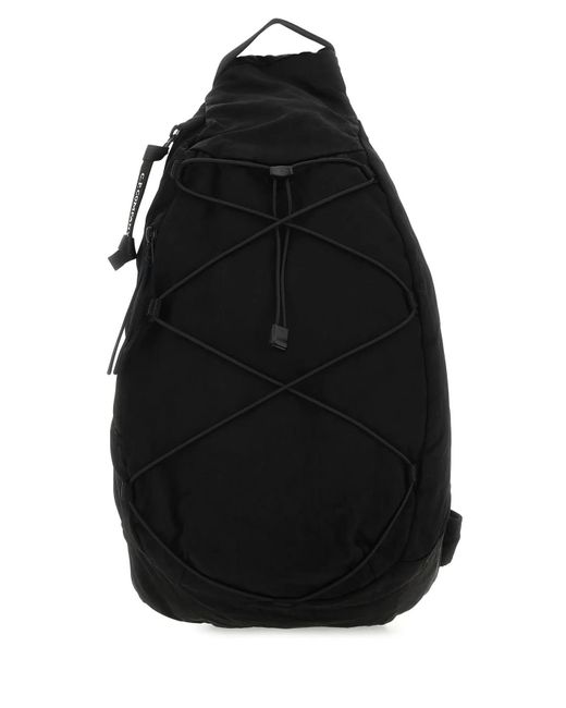 C P Company Black Nylon Nylon B Crossbody Bag for men