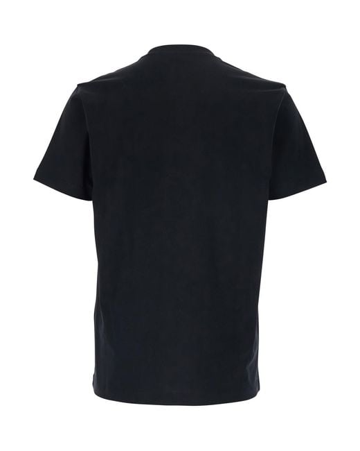 Versace Black T-Shirt With Lettering Logo On The Front for men
