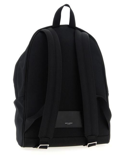Saint Laurent Black Polyamide Backpack for men
