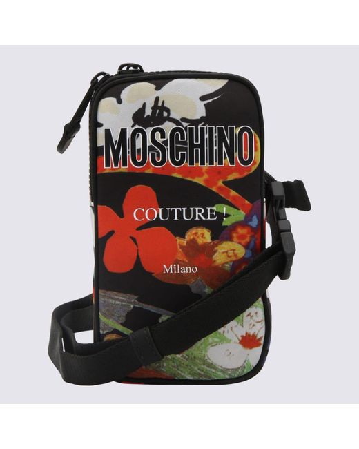 Moschino Black Multicolour Zipped Wallet for men