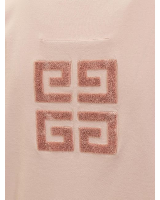 Givenchy Pink 4g Tufting Cotton T-shirt