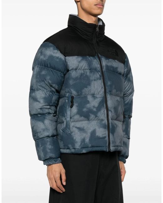 The North Face Blue 92 Crinkle Reversible Nuptse Down Jacket Clothing Coats for men