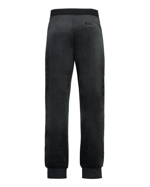 Emporio Armani Black Chenille Track-Pants for men