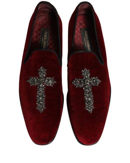 Dolce & Gabbana Suede Cross Slip On Dress Loafers Shoes  display picture 1