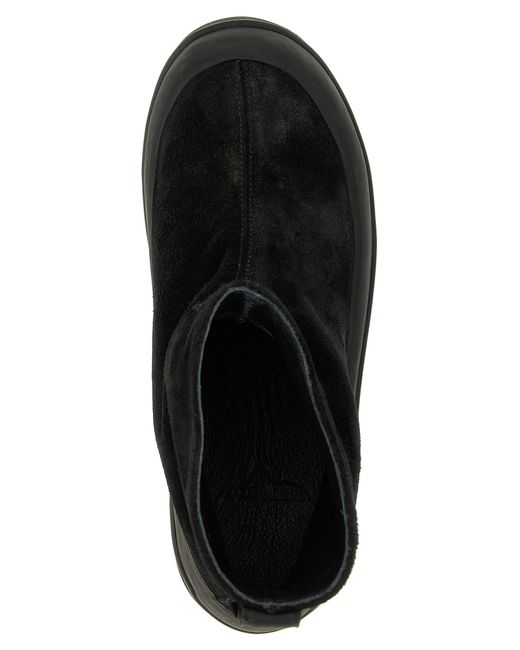 Stone Island Black Suede Ankle Boots for men