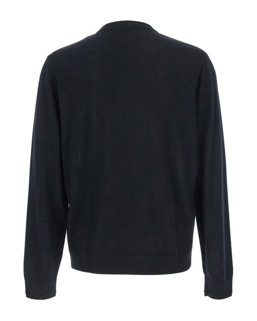 DIESEL Blue 'K-Valiam' Crewneck Sweater With Logo Embroidery On The Front for men
