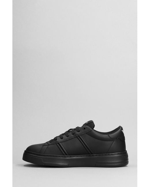 Emporio Armani Sneakers In Black Leather for men