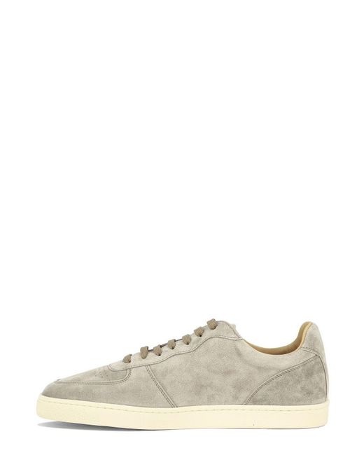 Brunello Cucinelli Natural Round-toe Lace-up Sneakers for men