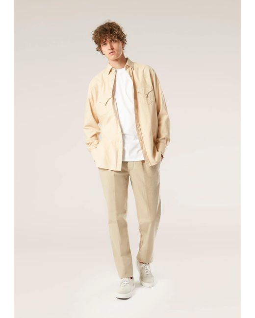 Doppiaa Natural Aalghero Straight-Leg Pleated Cotton-Flannel Trousers for men
