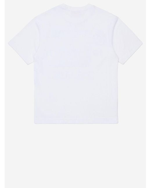 DIESEL White Logo Cotton T-Shirt T-Shirts for men