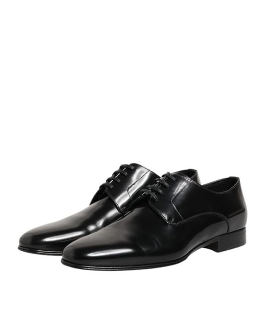 Dolce & Gabbana Black Classic Leather Oxford for men