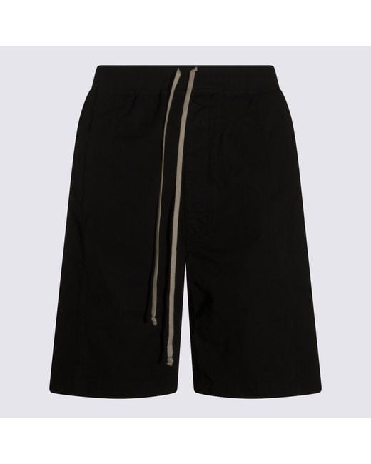 Rick Owens Black Shorts _100 Co for men