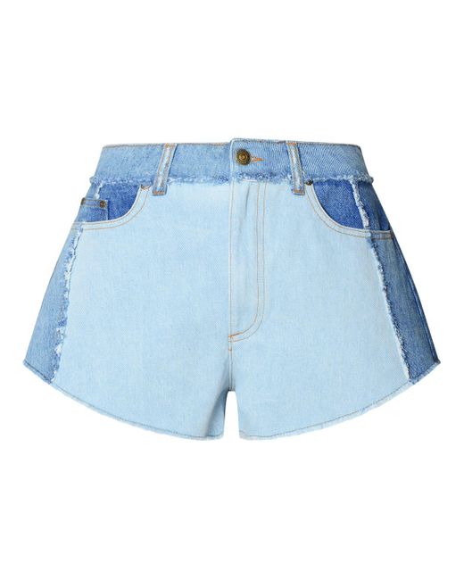 Chiara Ferragni Blue Cotton Shorts