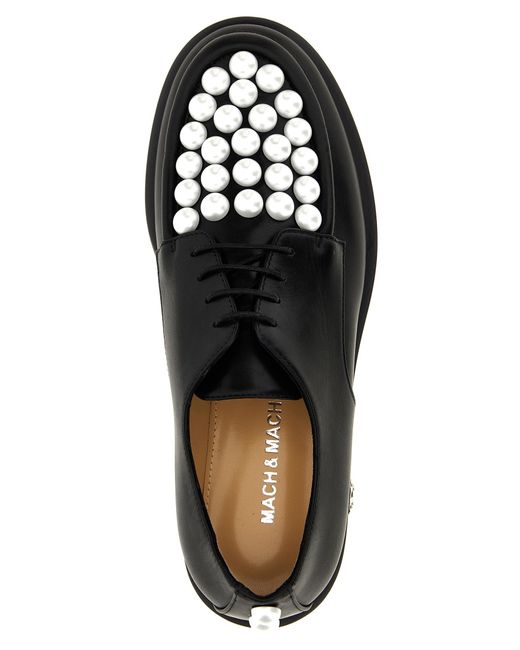 Mach & Mach Black Mach & Mach 'Sirene' Lace Up Shoes