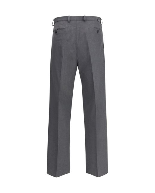 Prada Gray Wool Pants for men