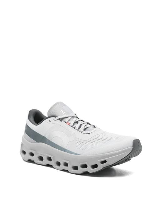 On Shoes White Cloudmonster 1 *Icon Glacier Recycled Mesh Sneakers With Cloudtec Cushioning System for men