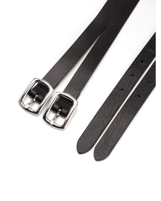 MM6 by Maison Martin Margiela White Belt With Double Buckle