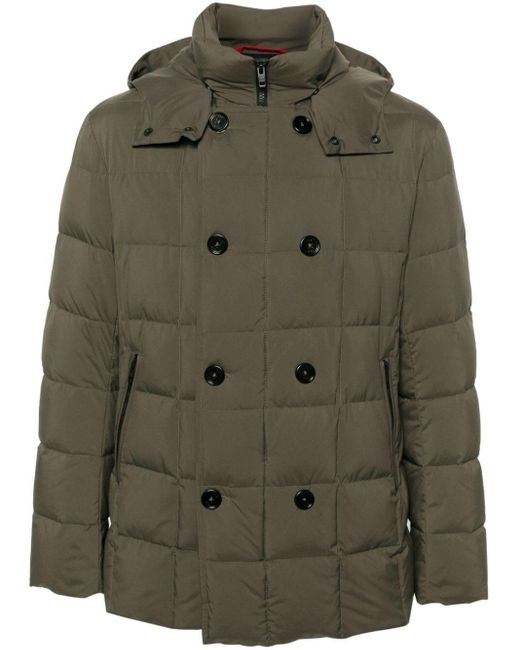 Fay Green Double Breast Padded Bomber Jacket for men