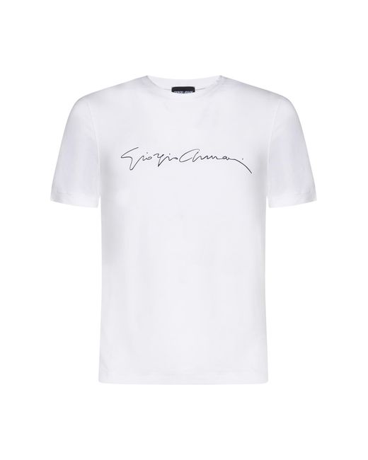 Giorgio Armani White T-shirts And Polos for men
